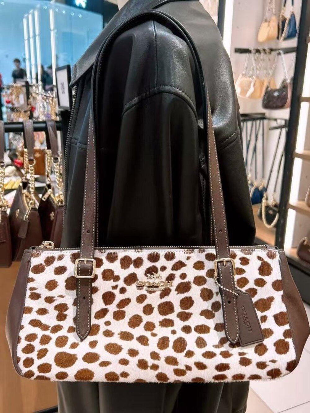 NWT Coach Asher Shoulder Bag In Haircalf CES68